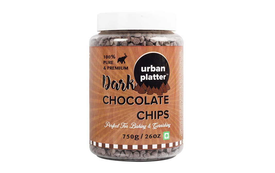 Urban Platter Dark Chocolate Chips    Plastic Jar  750 grams